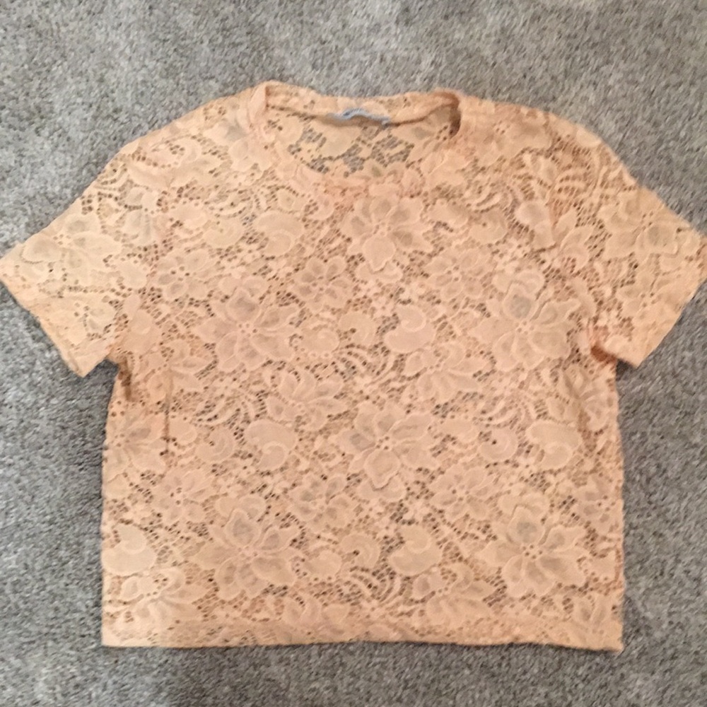 Zara cropped lace top